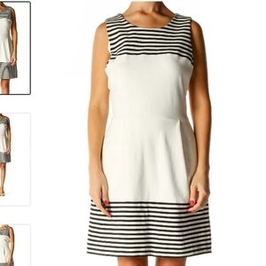 MADEWELL Striped Fit and Flare Dress XS